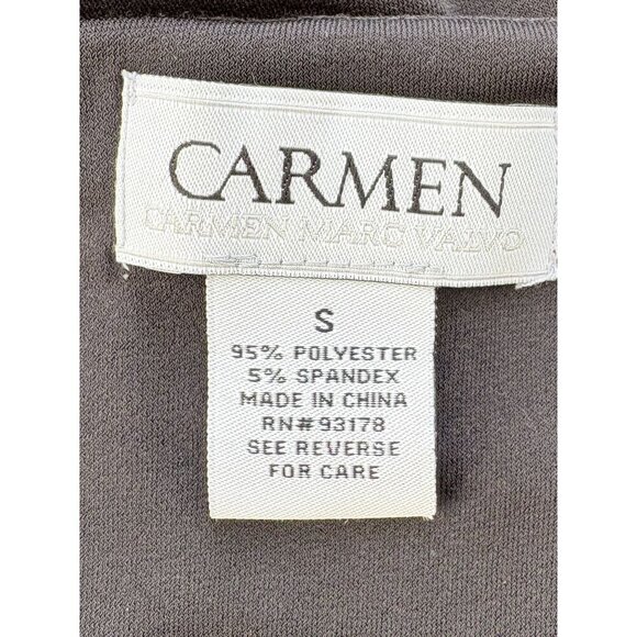 Carmen by Carmen Marc Valvo Black Rivet Detail Tank S - Picture 5 of 5